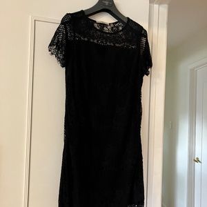 DEX lace navy dress